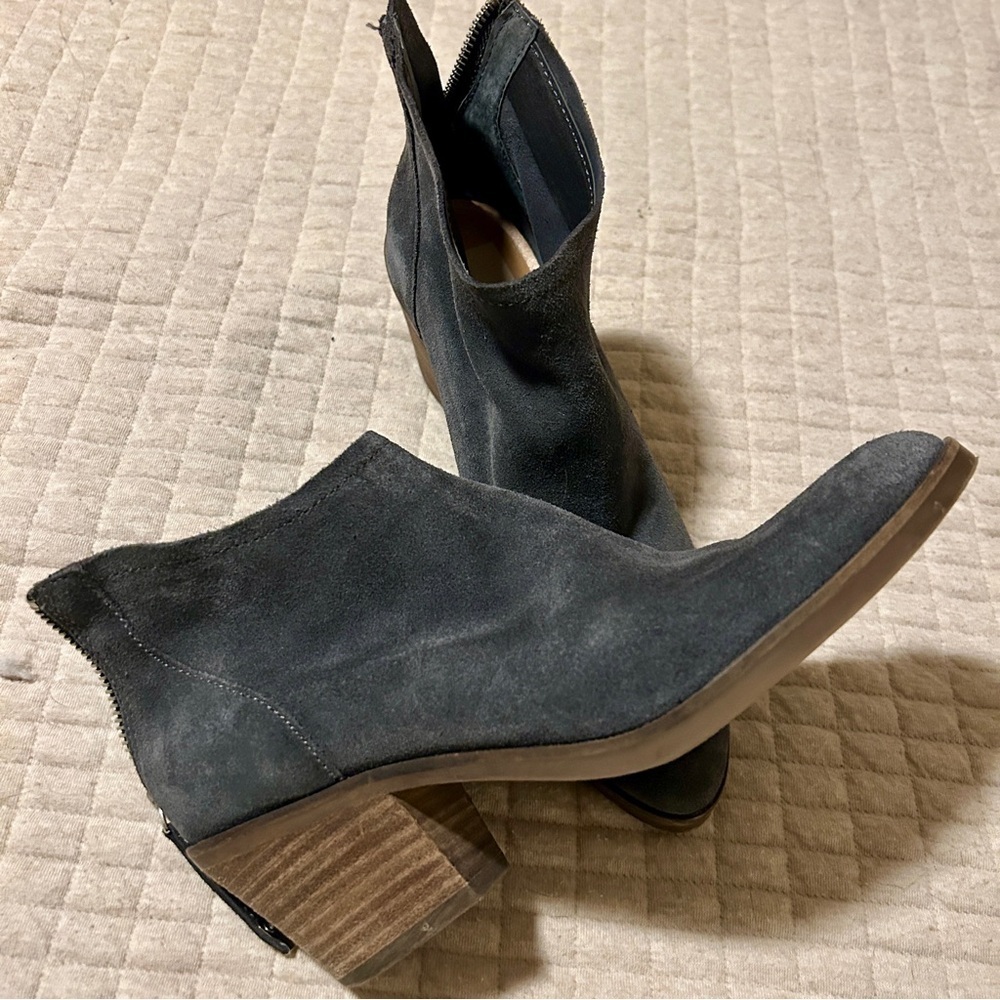 Dolce Vita Charcoal Suede Ankle Booties